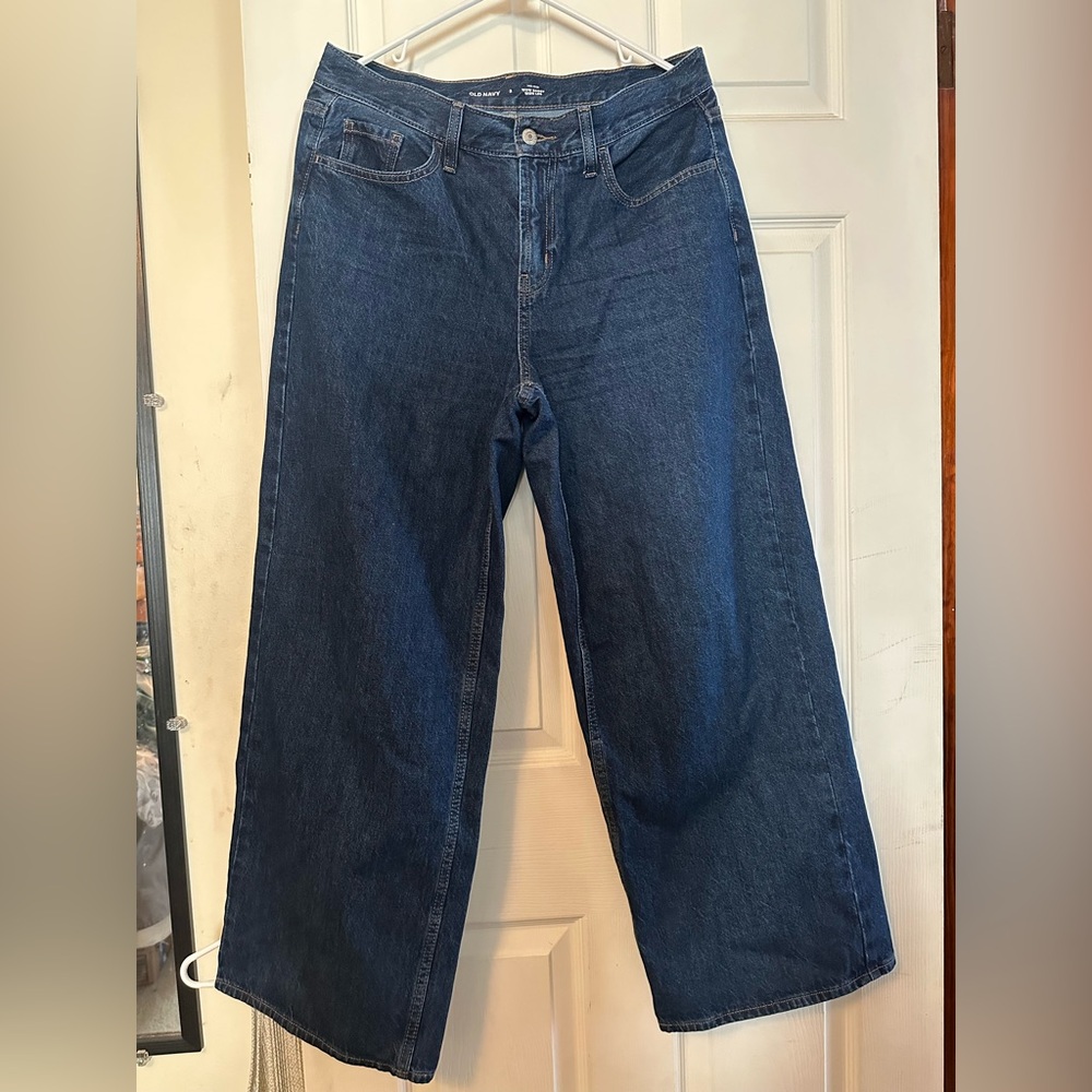 Old Navy Dark Blue Wide Leg Jeans